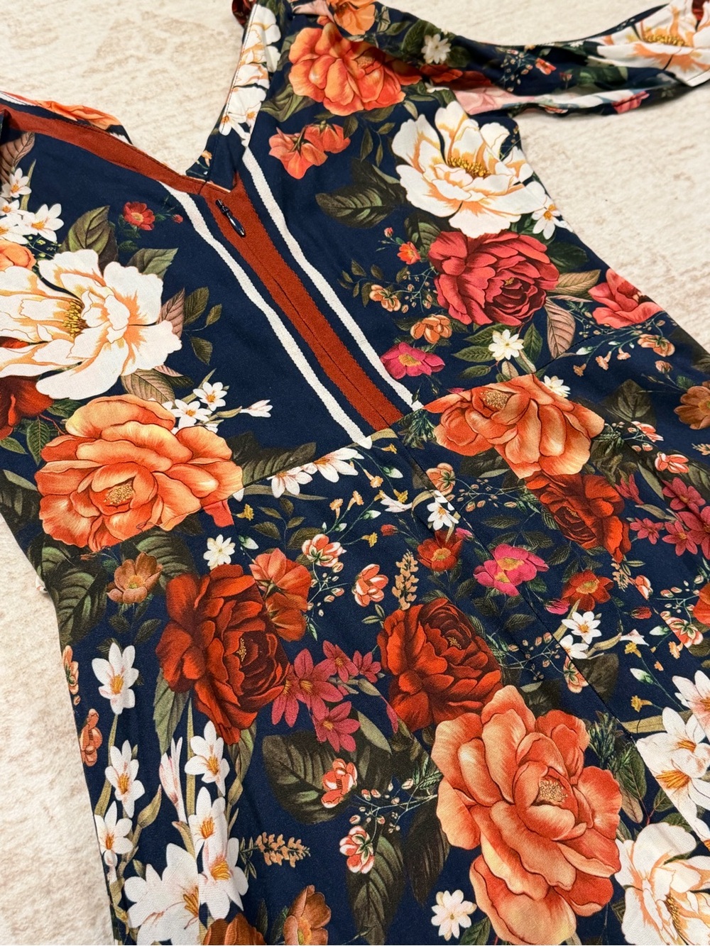 FARM Rio Floral Off Shoulder High Low Maxi Dress Size Large (G) - Picture 7 of 10